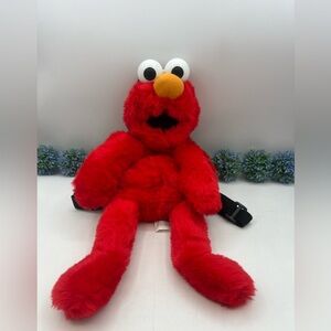 Vintage Jim Henson Elmo Backpack, Y2K, Great Condition, Zipper Pouch, Red, Black